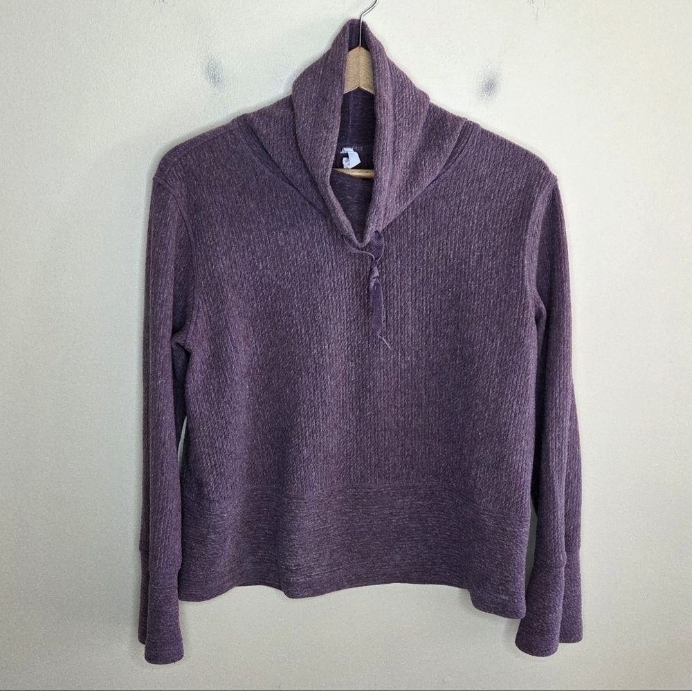 RBX Heathered Wine Funnel Neck Cropped Sweatshirt Size Medium Athleisure Sporty